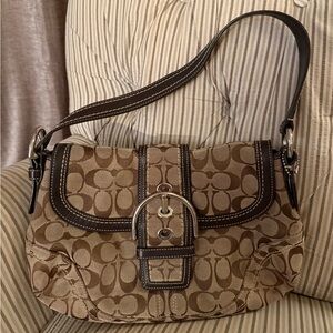 Coach Brown Signature Shoulder Bag